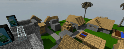 Background preview of CS2 map zm_minecraftvillage