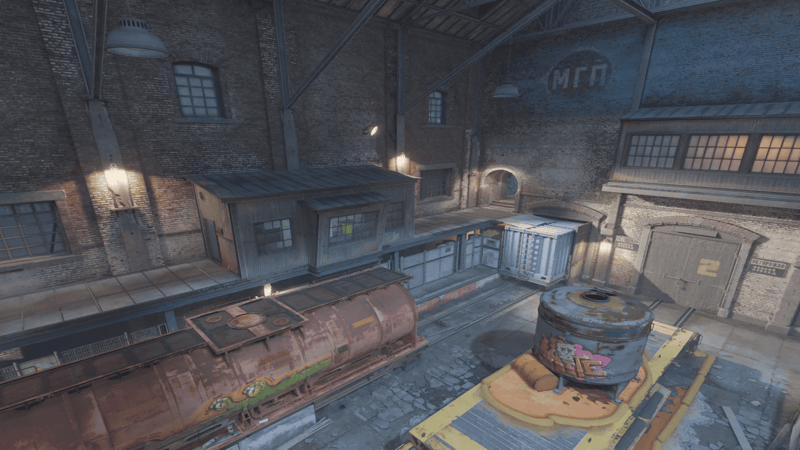 Full view of CS2 map de_train